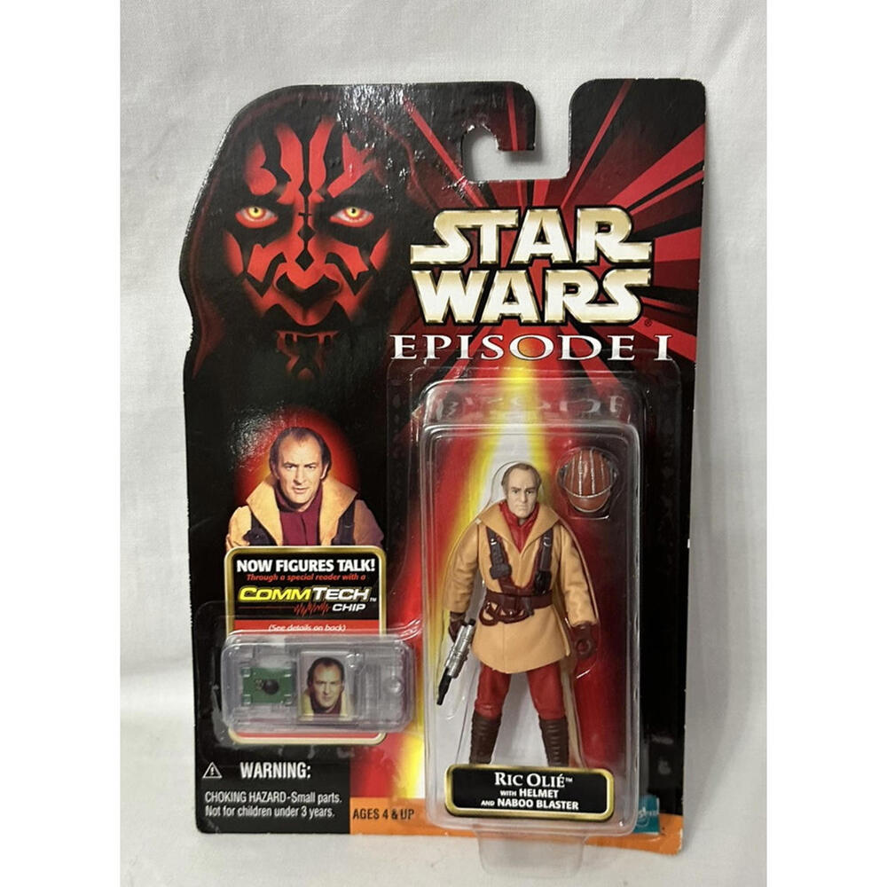 Hasbro Star Wars Episode 1 - Ric Olie Action Figure Helmet Naboo Blaster New